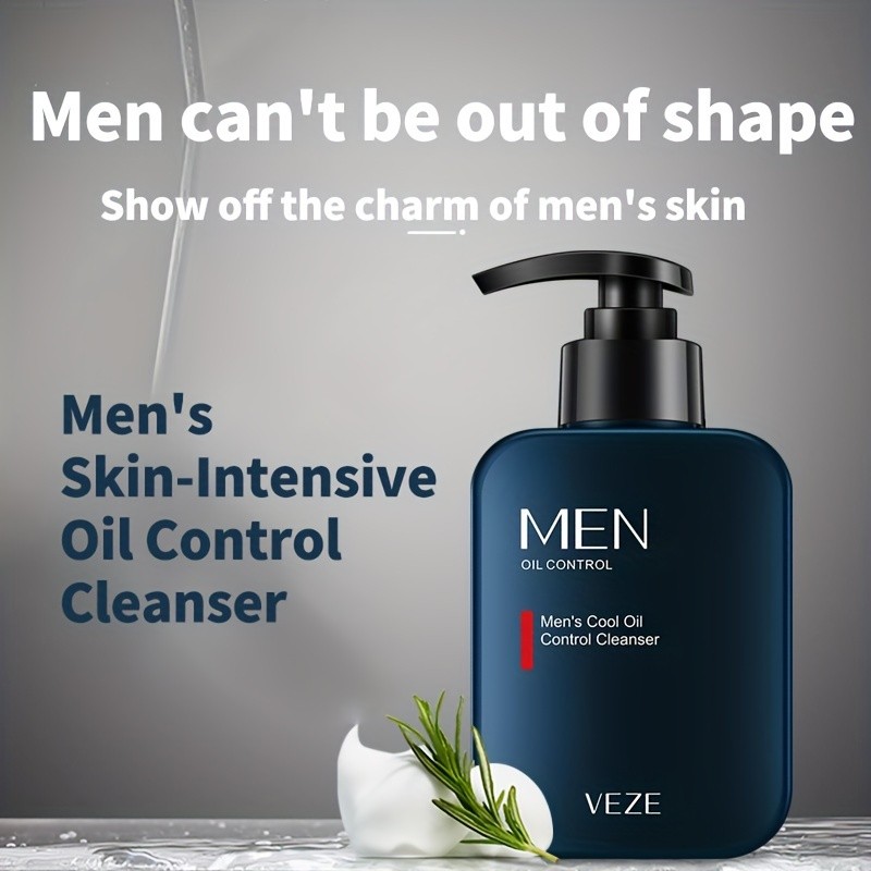 VEZE Men's Facial Cleanser Gel for All Skin Types