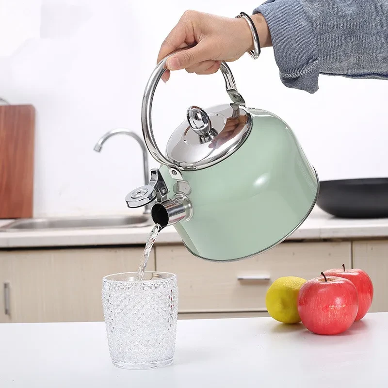 3L Coffee Tea Kettle With Stainless Steel Handle Whistle Kettle