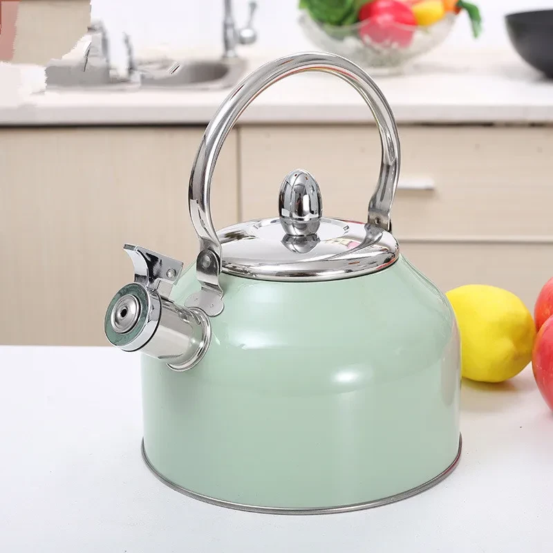 3L Coffee Tea Kettle With Stainless Steel Handle Whistle Kettle