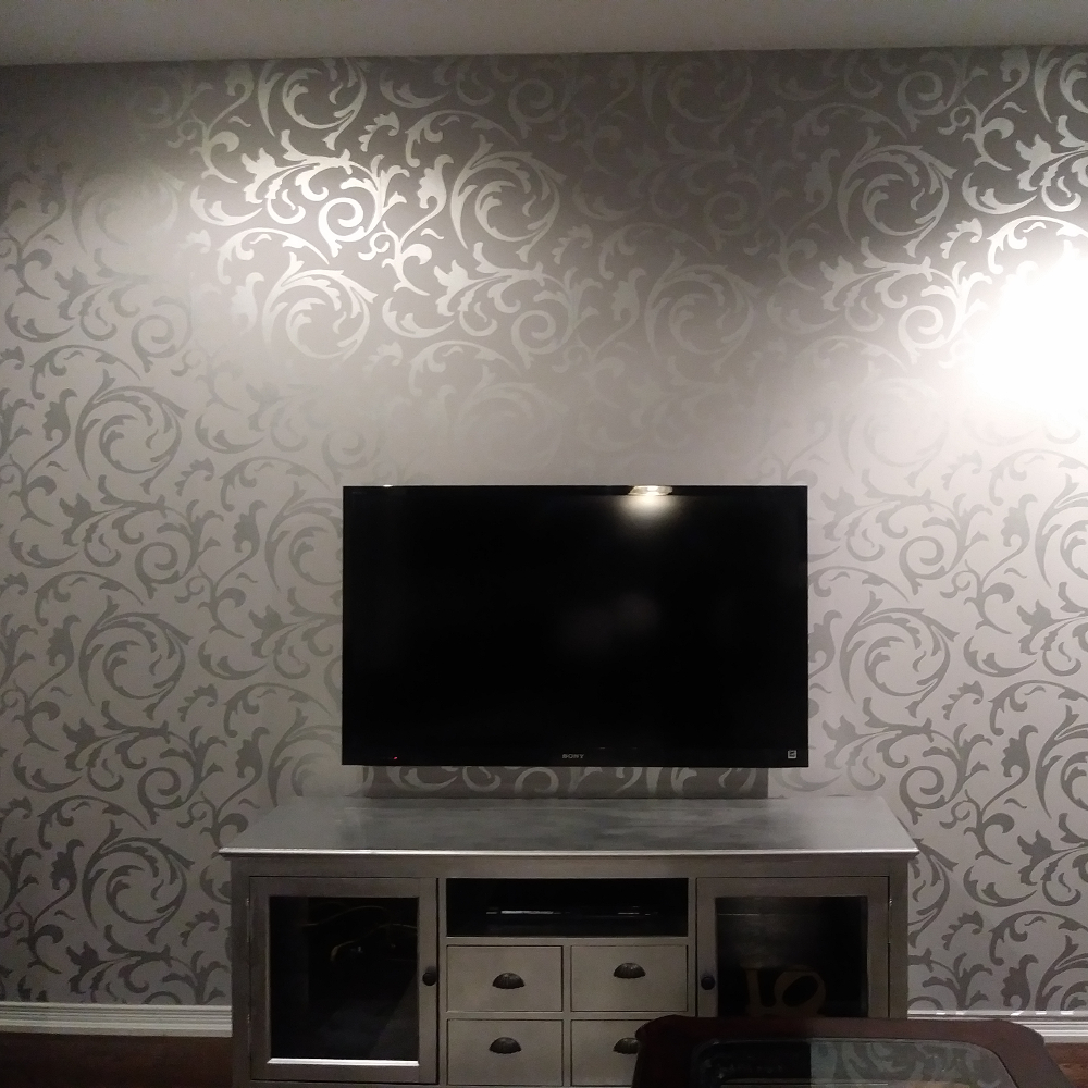 3D embossed non-woven wallpaper