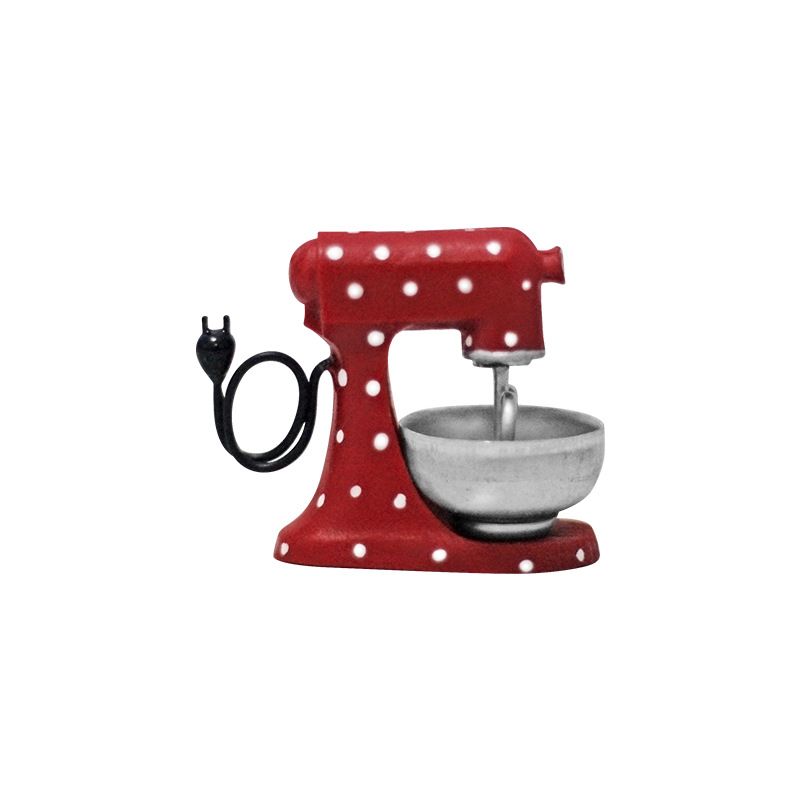 Miniature Christmas Scene Red Simulation Mini Mixer Dollhouse Accessories