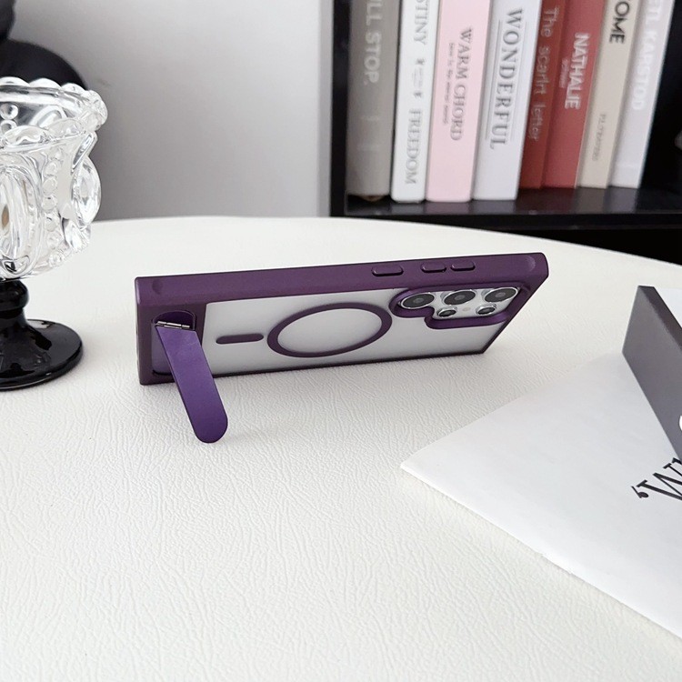 Folding Metal Bracket Phone Case Magnetic Skin Feeling