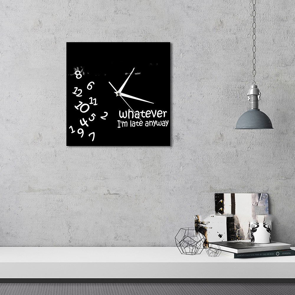 Black Simple Home Decoration Wall Clock