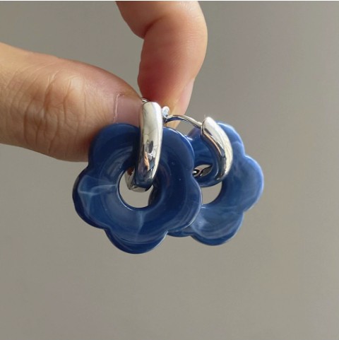 Colorful Flowers Ear Ring Minimalism Earrings Ornament