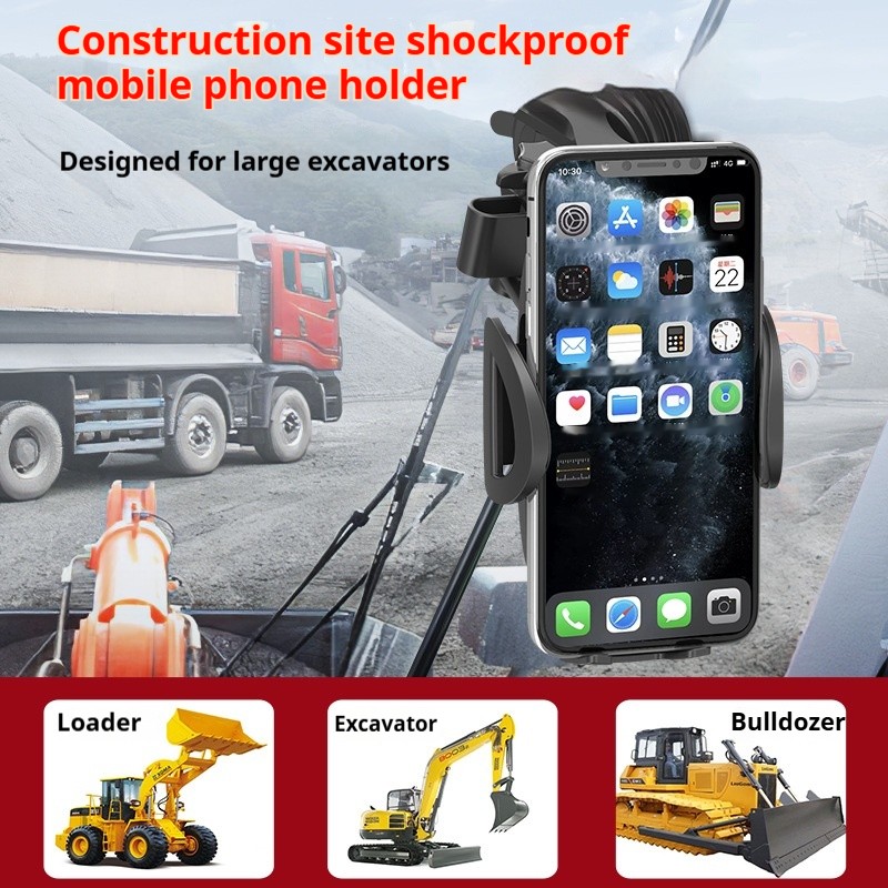 Car Mobile Phone Bracket Sucker Double Rod Rotating Telescopic Arm