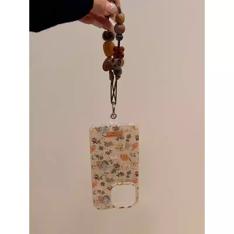 Korean Flower Rabbit Phone Case Rope Handle