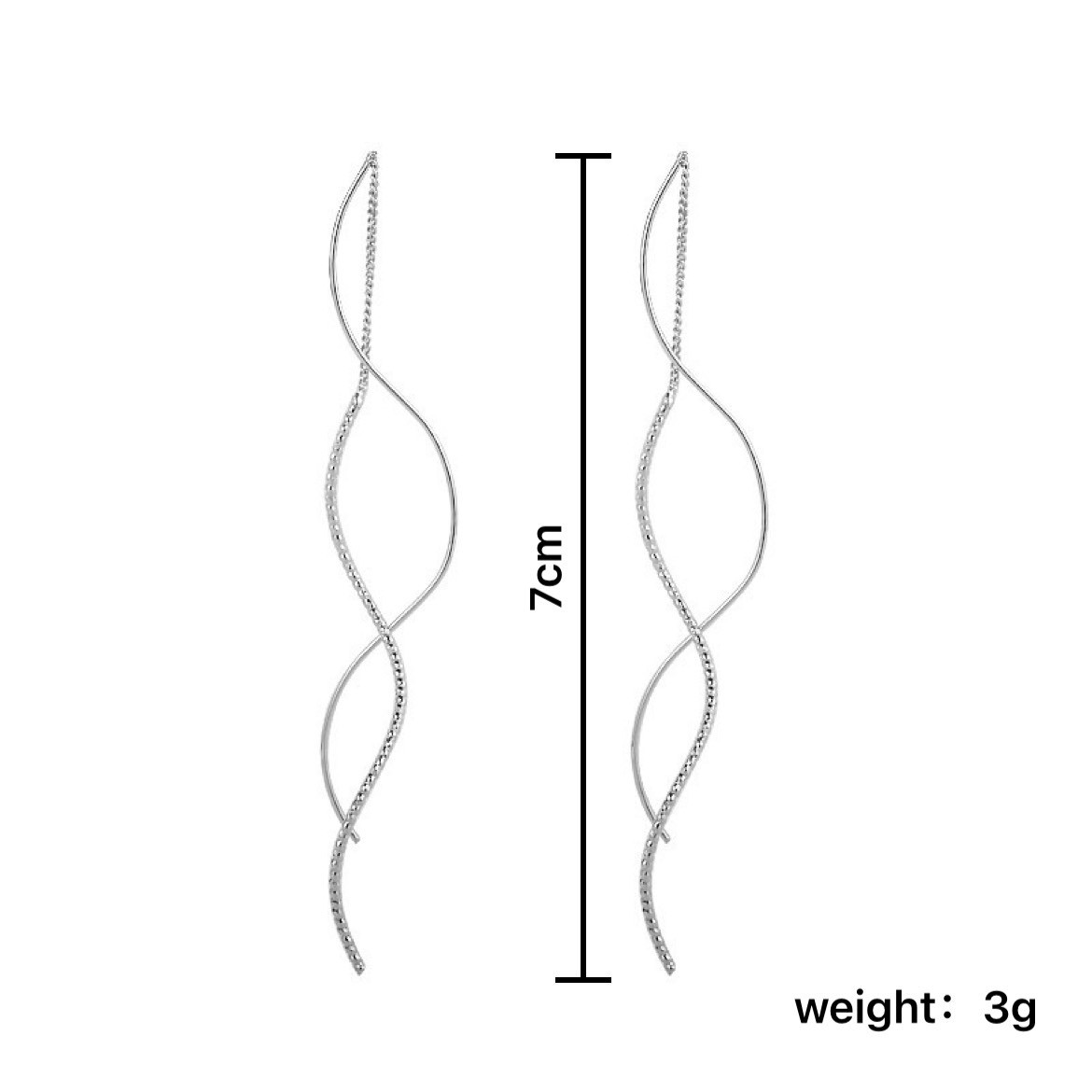 Wave Earrings Women's Fashion Minority Design Simple