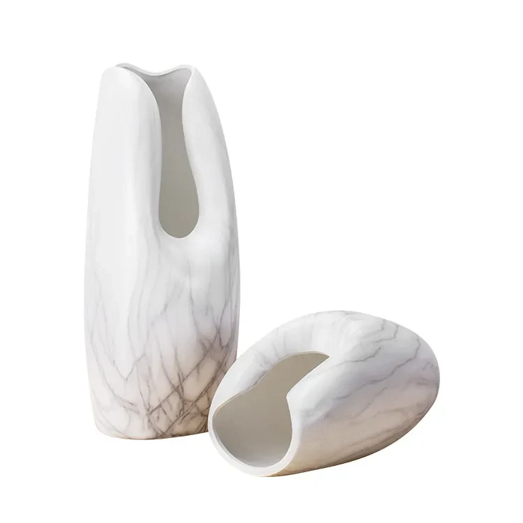 Tall White Ceramic Planter