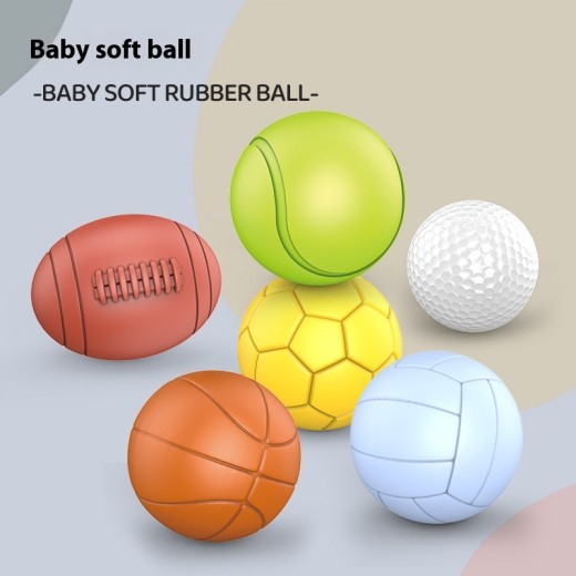 Silicone Manhattan Grip Training Baby Touch Perception Ball