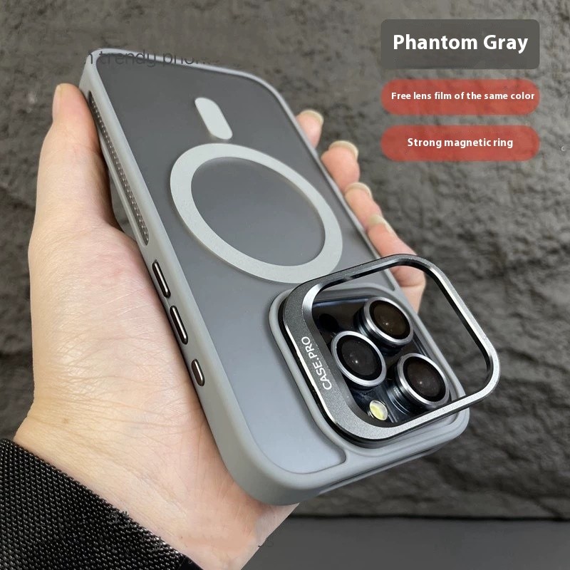 New Lens Cover Bracket Magnetic Phone Case