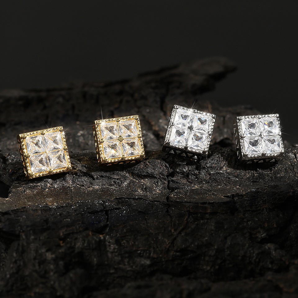 European And American Fashion Cool Square Earrings