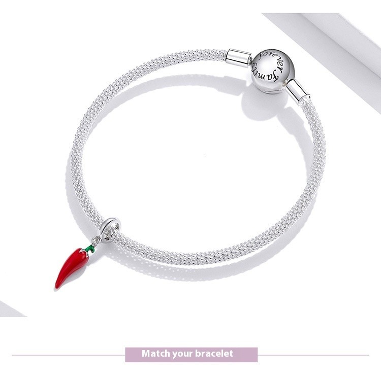 Korean Style Pepper S925 Sterling Silver Pendant