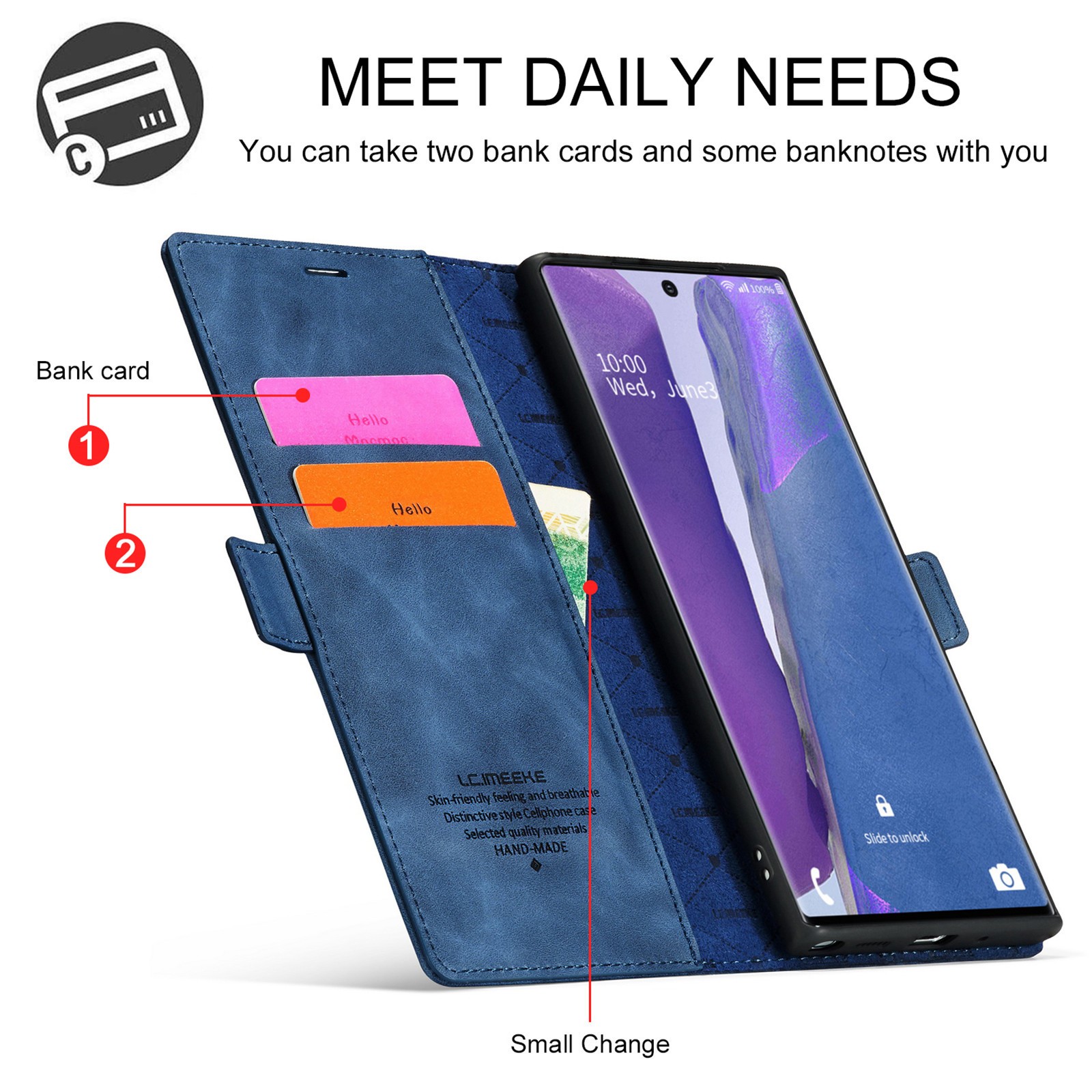 Casual Simple Leather Flip Phone Protective Case