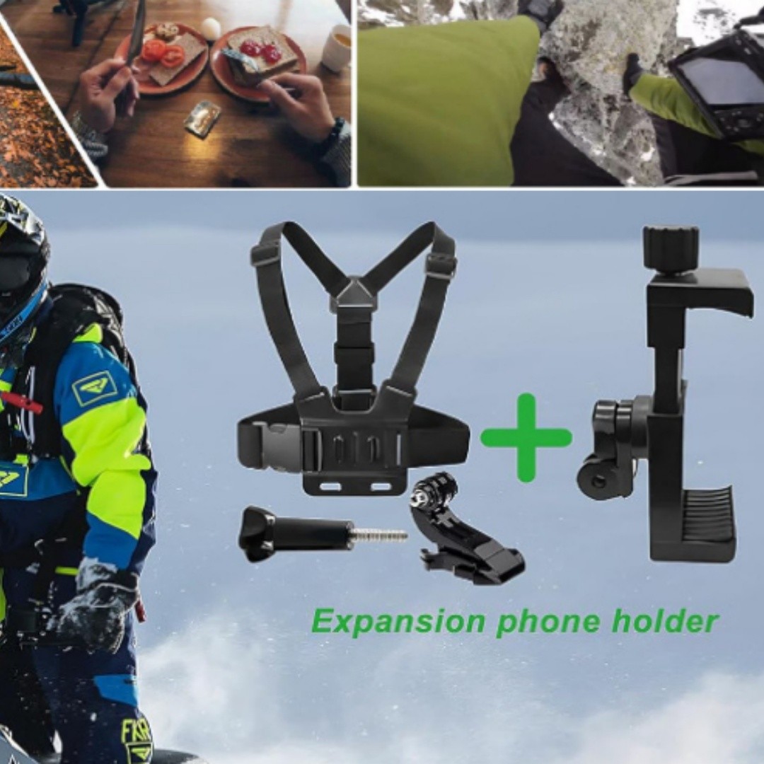 Sports Camera Mobile Phone Chest Strap Headband First Person Perspective Shooting Suit