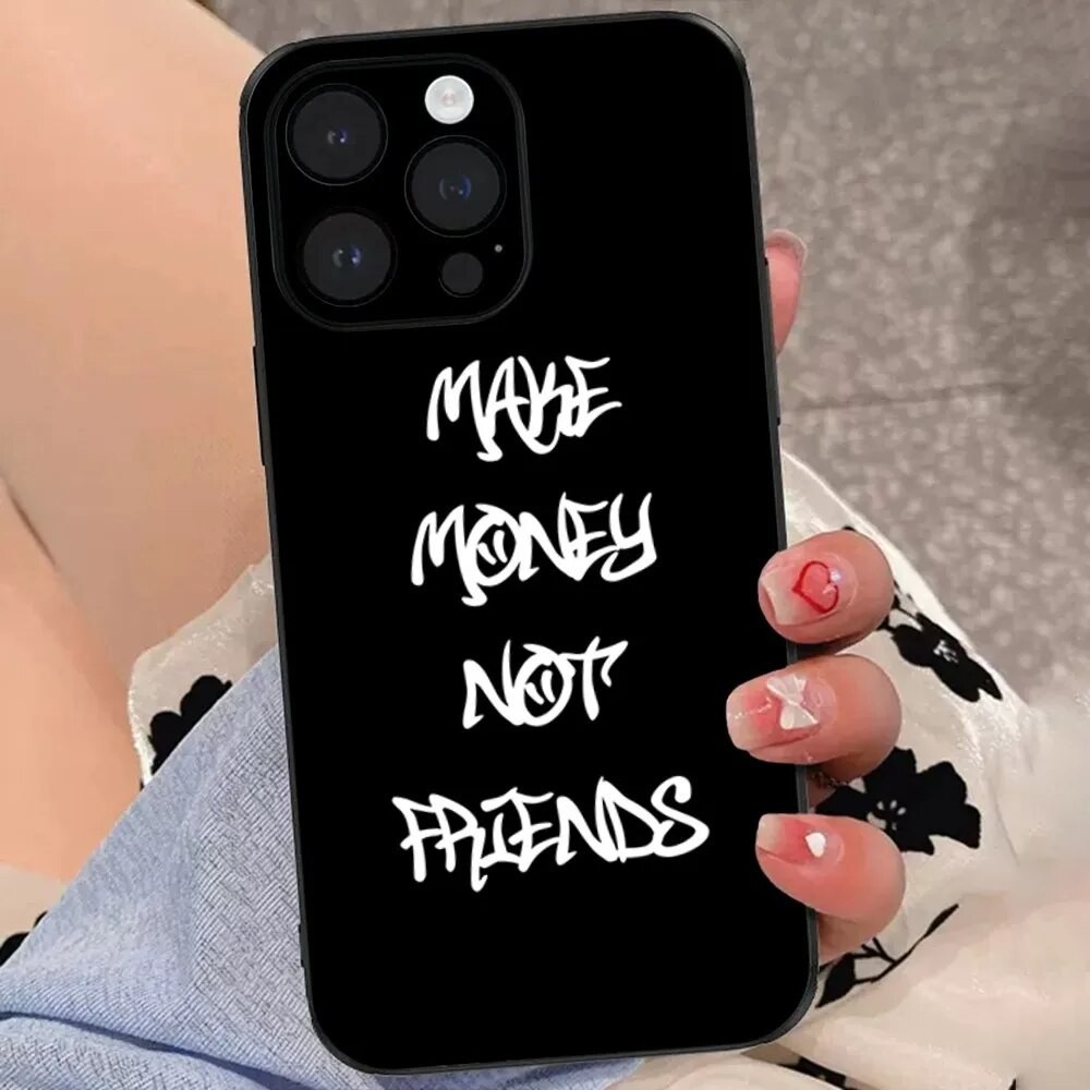 Black English Money Phone Case