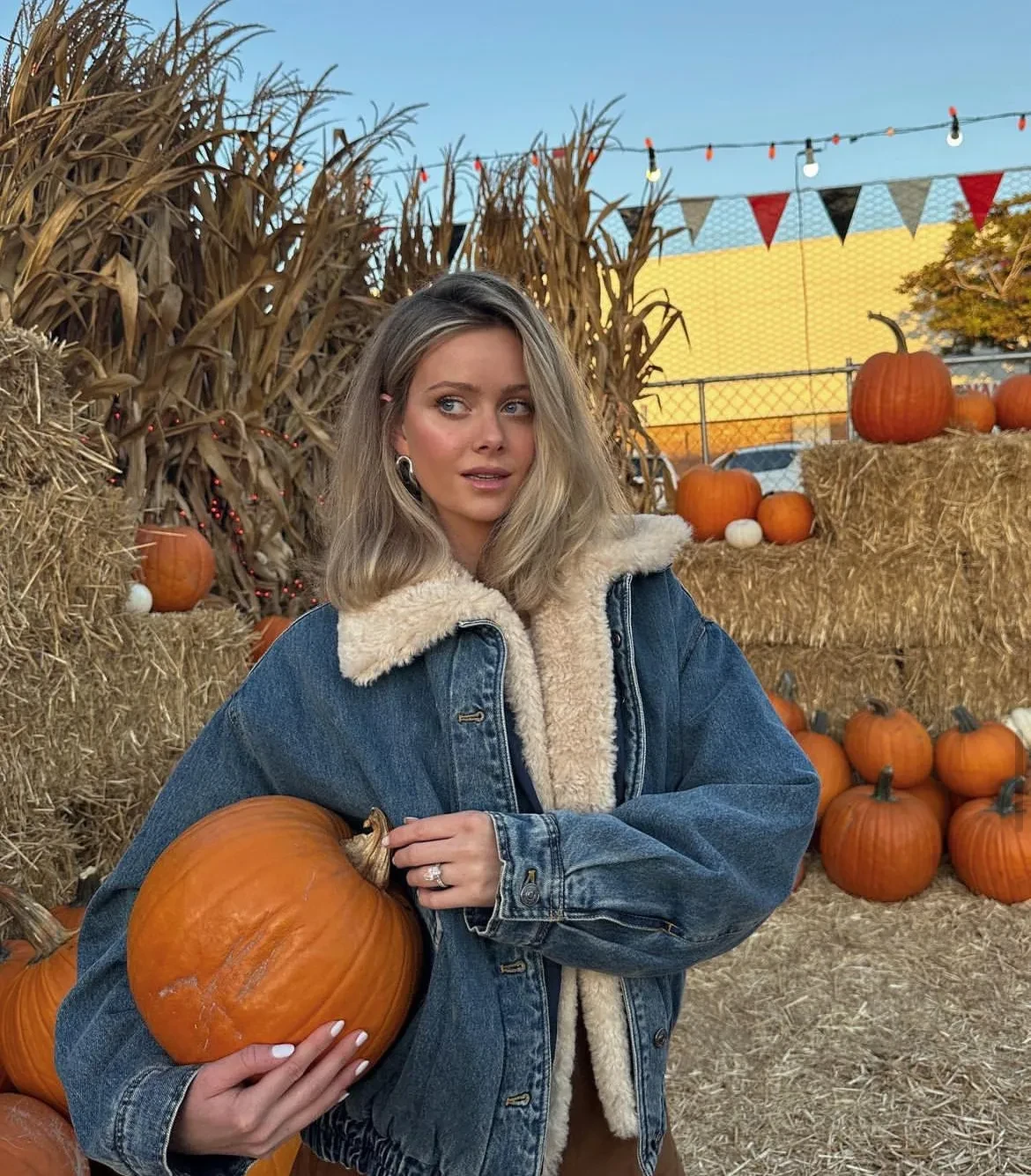 Fleece-Lined Denim Jacket for Women