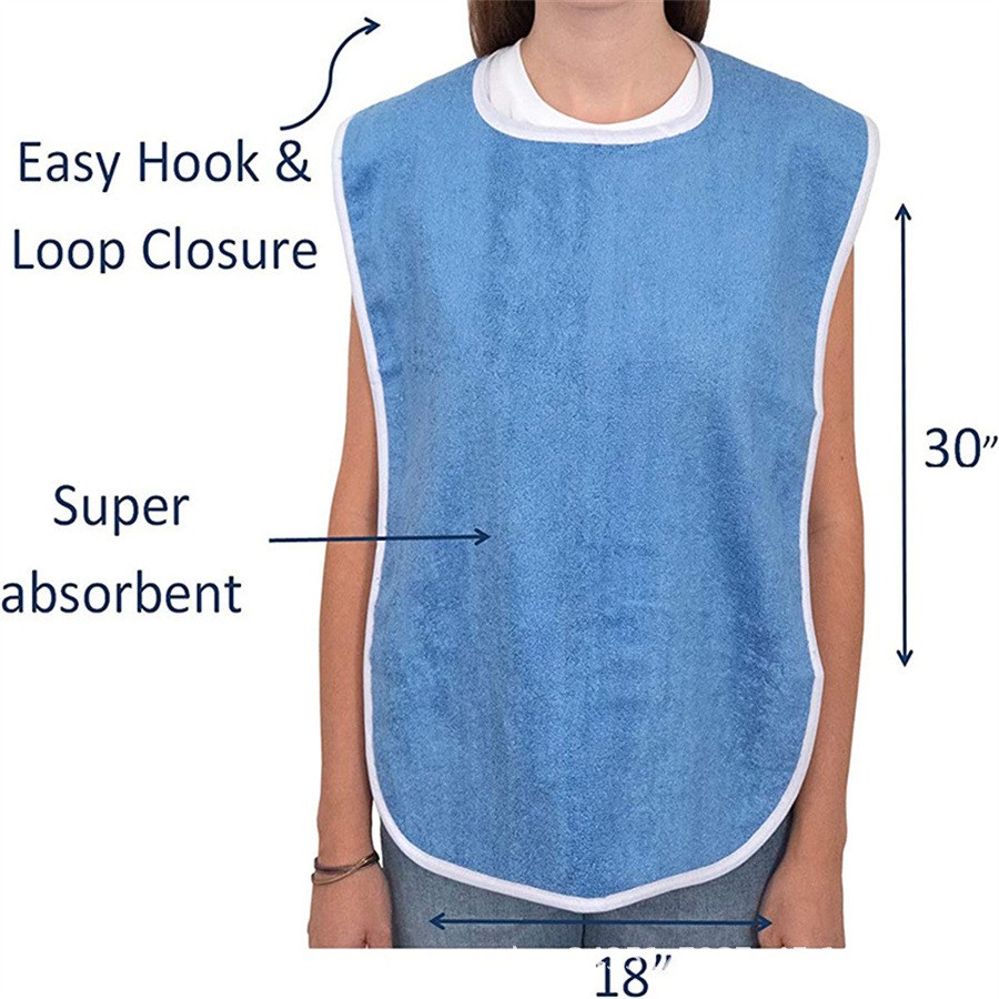 Cross-border Supply Source Manufacturer Bib Waterproof Oxford Cloth Bib Saliva Towel Elderly Eating Nursing Gown