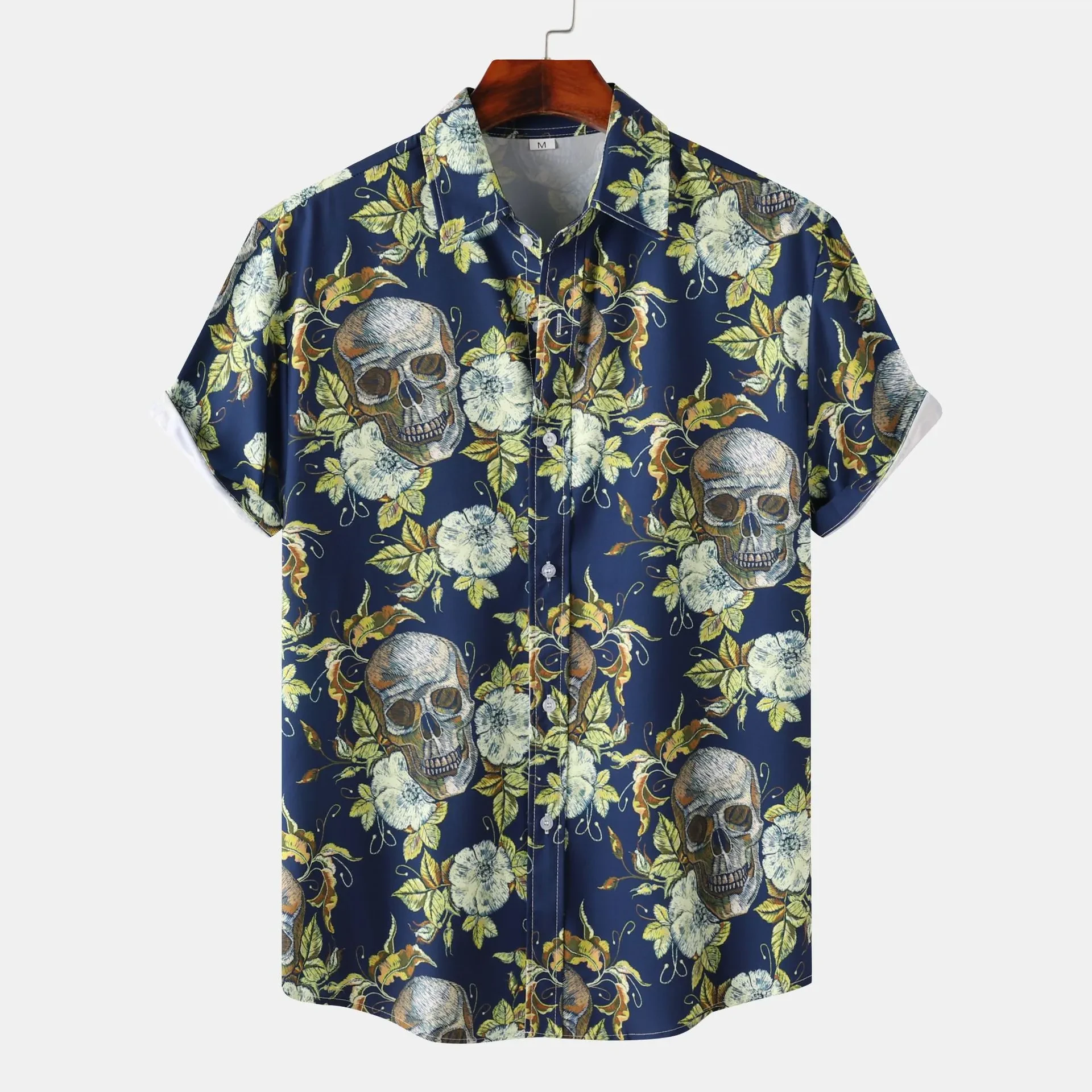 Rose Print Shirt Mens