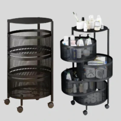 3 Tier Basket Round Trolley