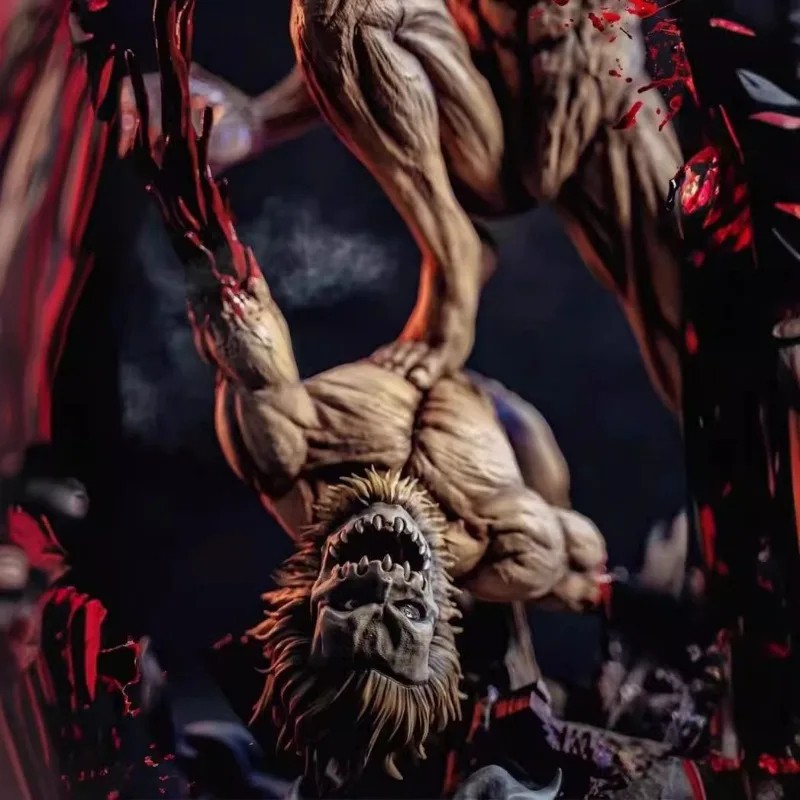 Attack on Titan Eren Jaeger Anime Peripheral Battle Form Desktop Decoration Chassis Model Ornaments