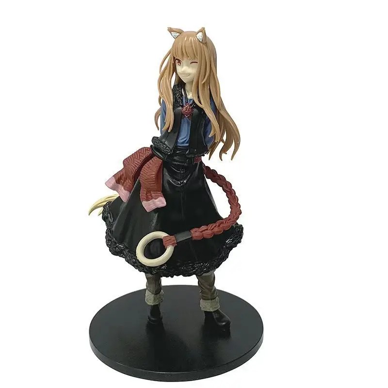 17cm Holo Wink Anime Figure Model Wolf Tail Girl PVC Action Figure