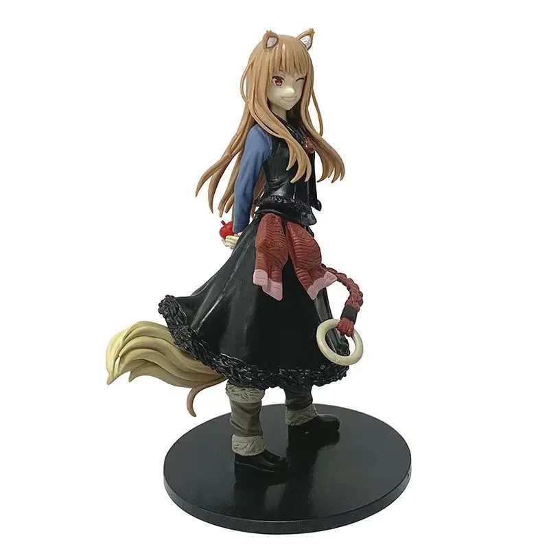 17cm Holo Wink Anime Figure Model Wolf Tail Girl PVC Action Figure