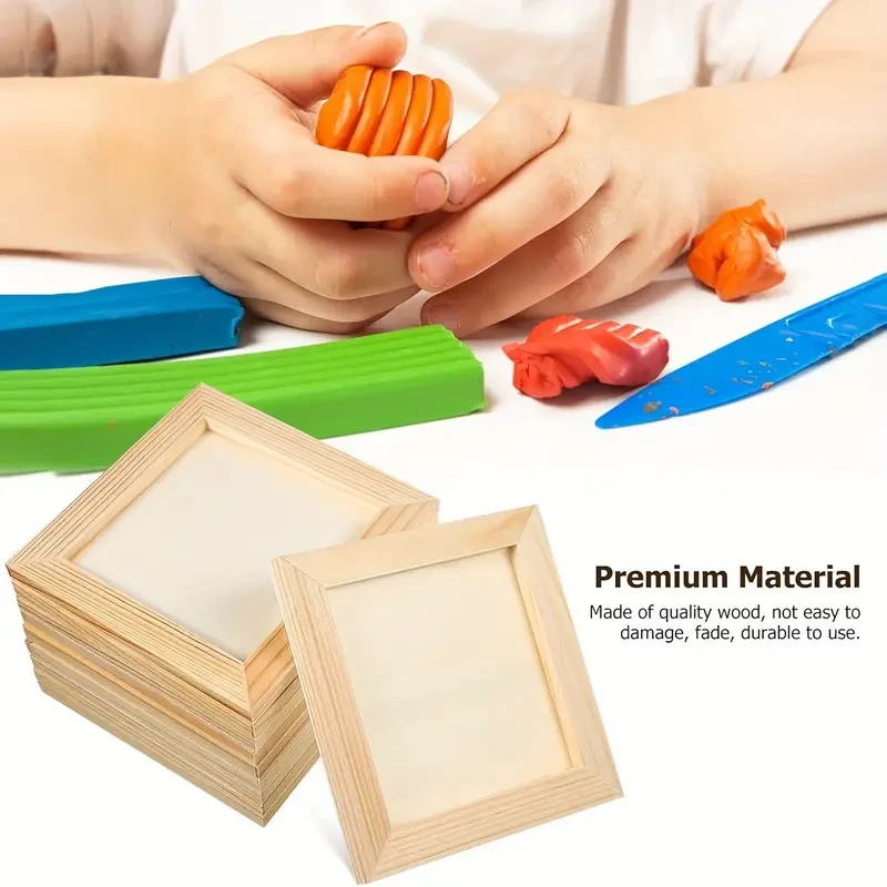 10pcs 4.7x4.7 Wooden Photo Frames