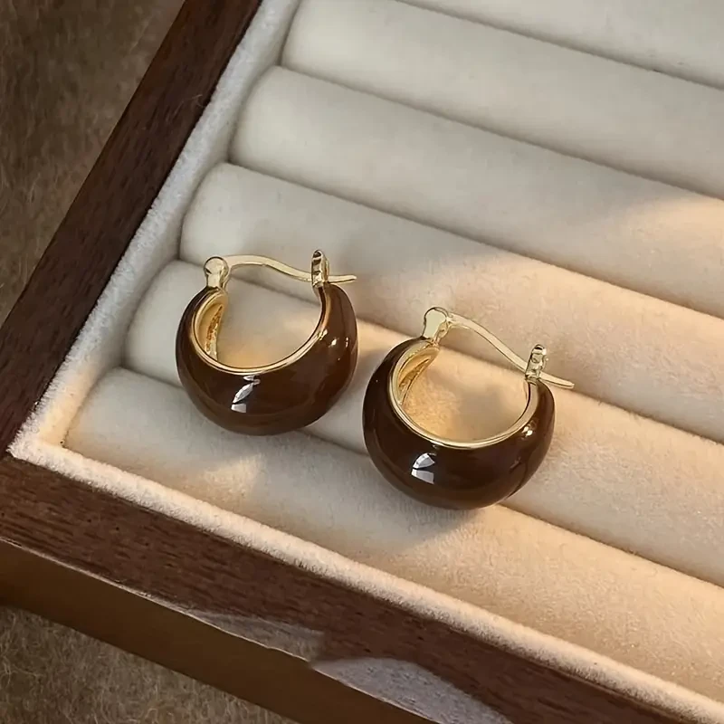 3 Pairs of Vintage Oil Drop U-Shaped Earrings for Women  Simple Hoop Earrings, Elegant & Versatile Jewelry
