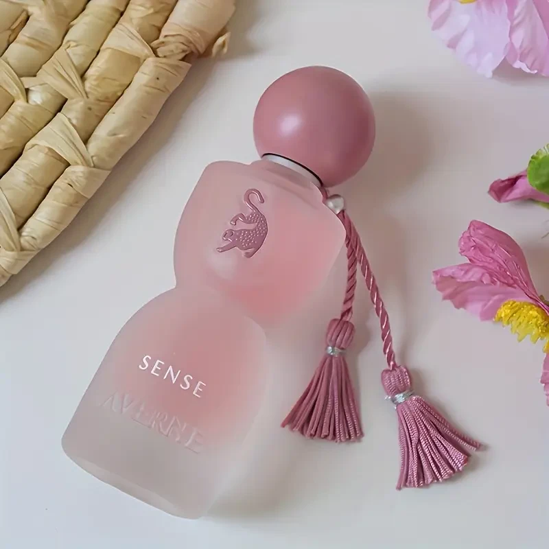 2.5oz Arabian Musk & Amber Eau de Parfum for Women & Men Long-Lasting Floral Scent with Alcohol Formula, Elegant Pink Bottle & Purple Tassels, Dubai Luxury Gift for Day & Night Wear, Unisex Premium Fragrance for Fragrance Lovers