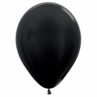 Balloons - Metallic Pearl Onyx Black - Pack of 25