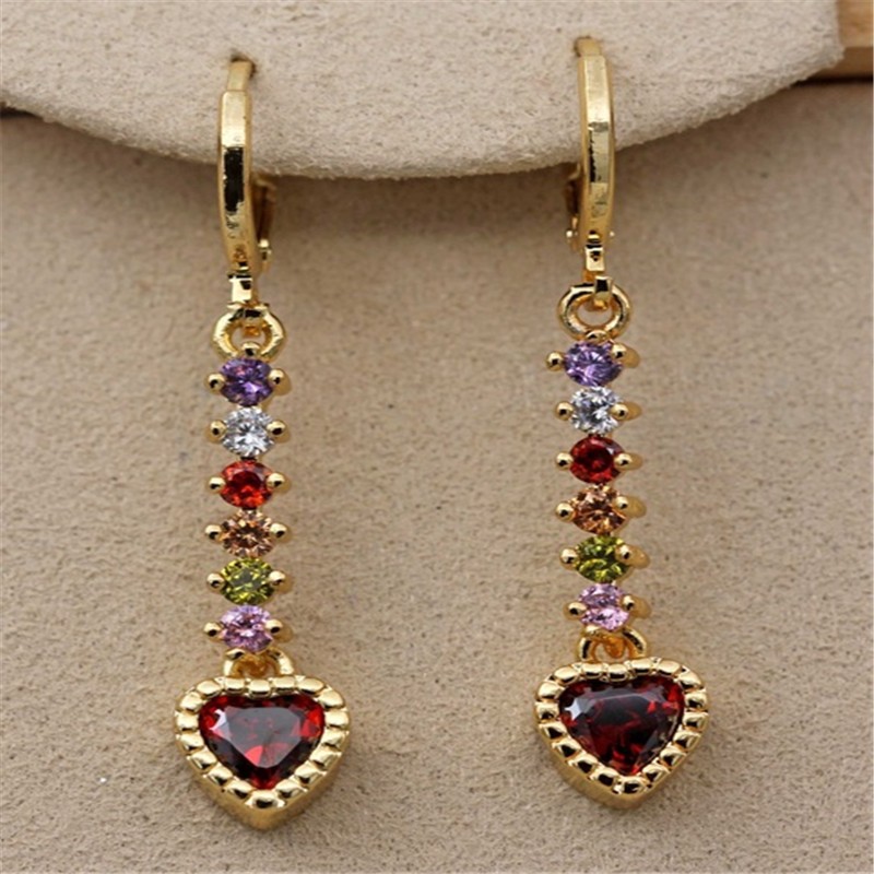 Women's Heart-shaped Fashion Colorful Earrings