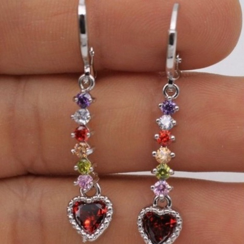 Women's Heart-shaped Fashion Colorful Earrings