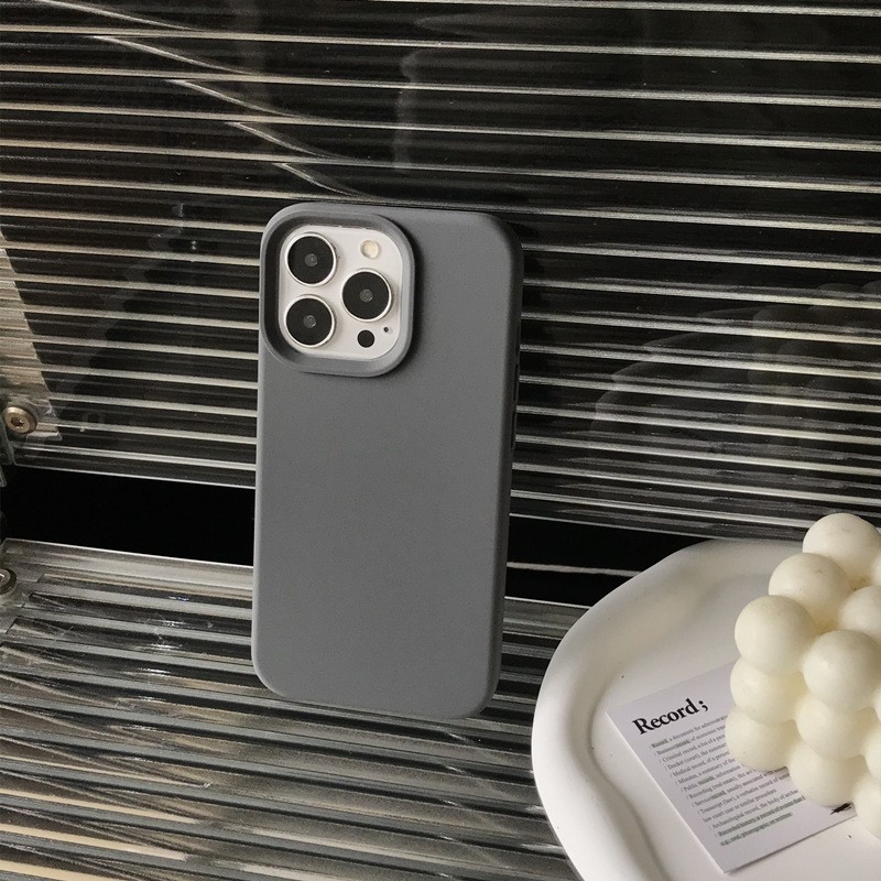 Solid Color Liquid Silicone Phone Case