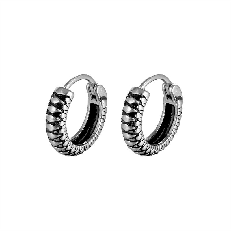 Retro Twist Earrings Simple Graceful Stainless Steel Stripes