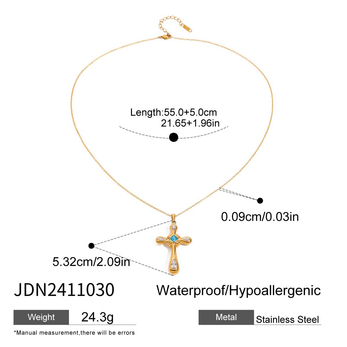 Zircon Titanium Steel Necklace Light Luxury High-grade Jewelry