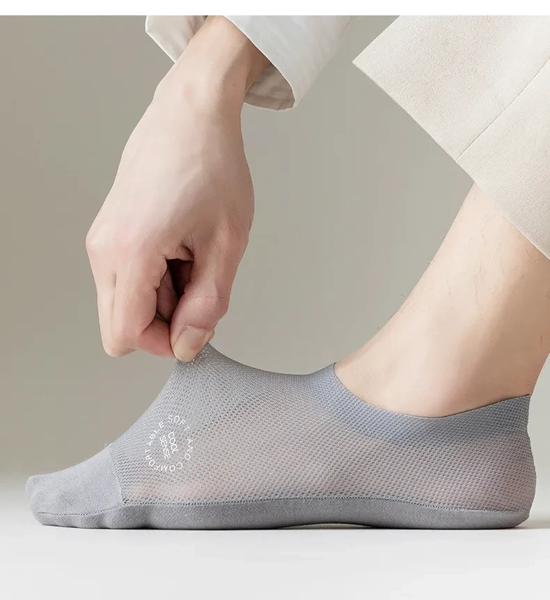 Ultra Thin Liner Socks Non Slip ComBed Cotton No Show Socks