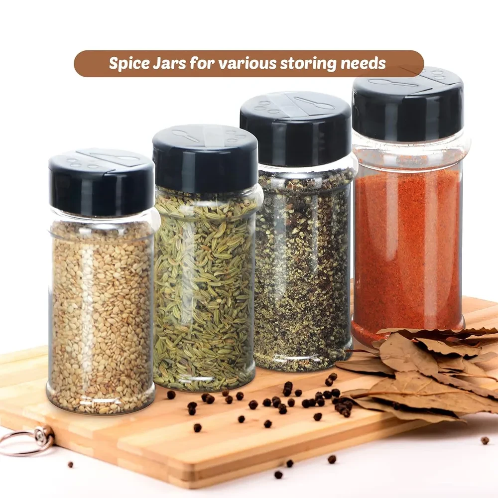 Double Cover Seasoning Bottle Plastic Transparent
