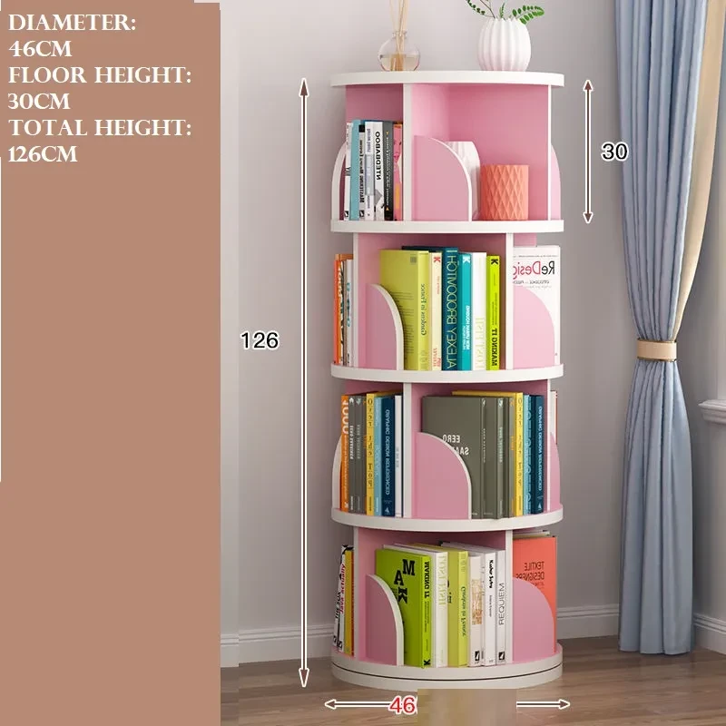 White Revolving Bookcase