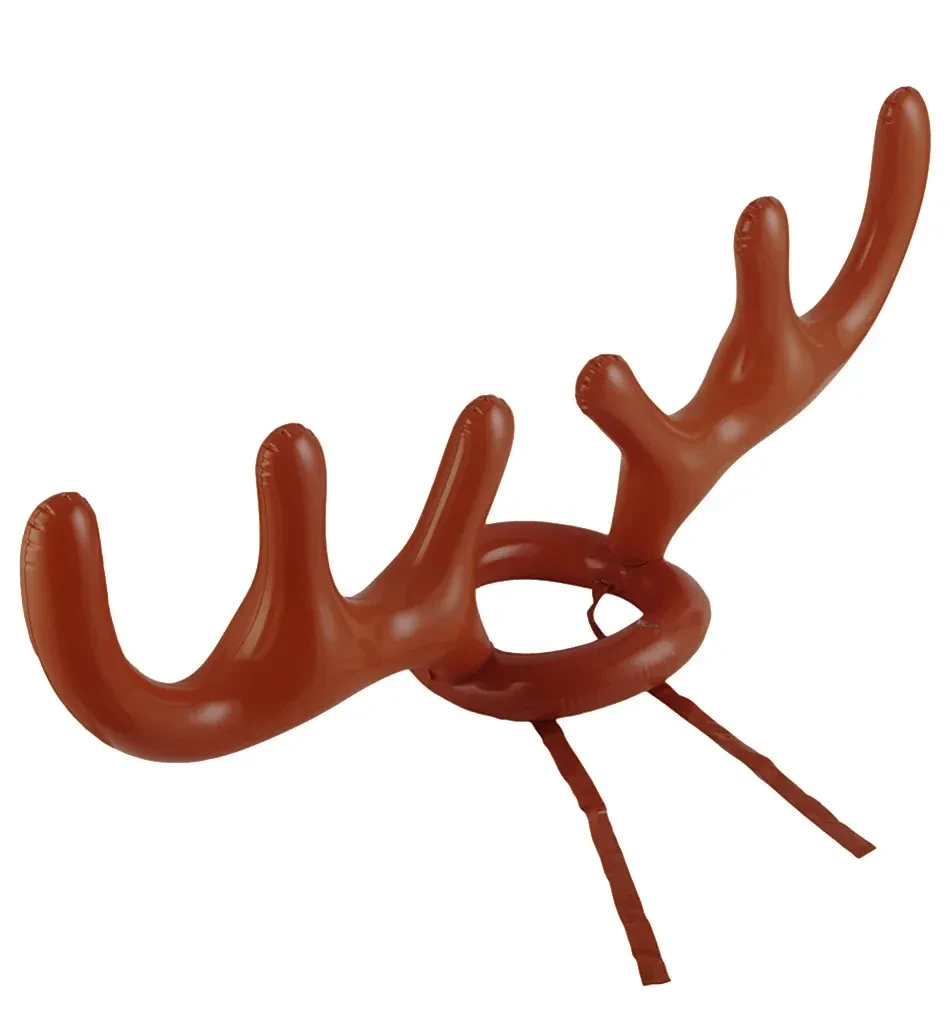 Christmas Game Inflatable Reindeer Antler Hat Ring Toss Christmas Gift