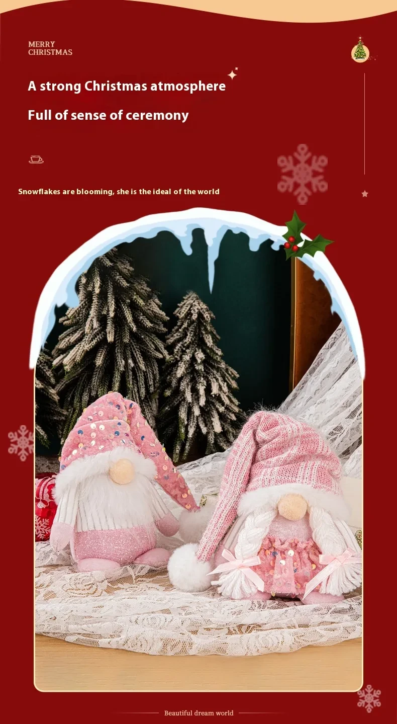 Christmas Decorations Sequins Couple Ornaments