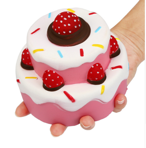 Sweet Mochi Jumbo Strawberry Cake Scented Super Slow Rising Toy Kids Cute Squeeze Toy Gags Practical Jokes