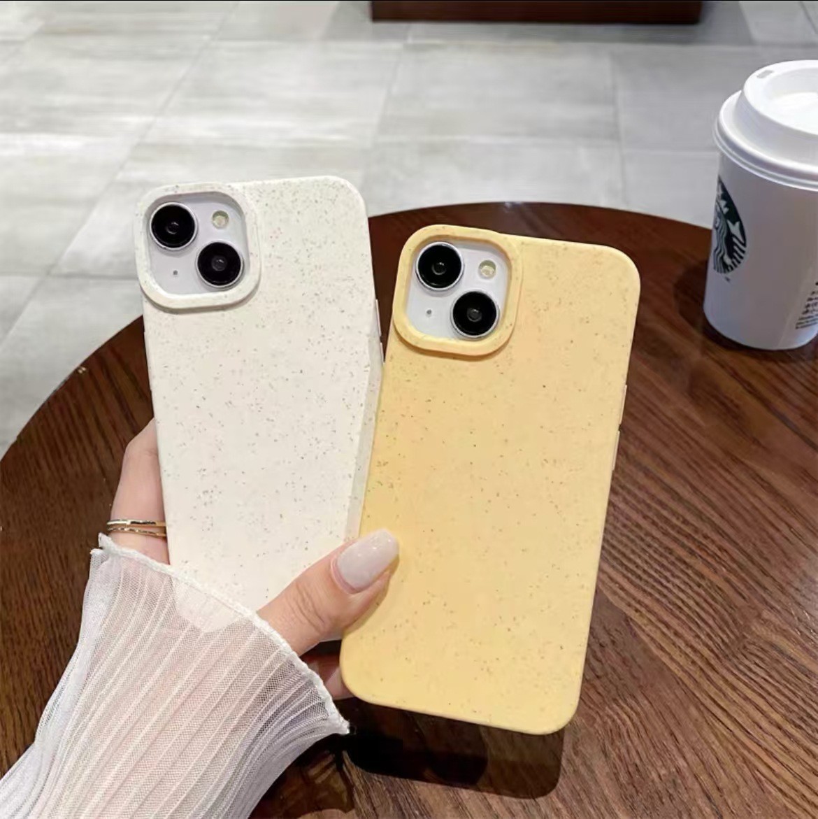 Solid Color Wheat Shell Phone Case Environmental Protection
