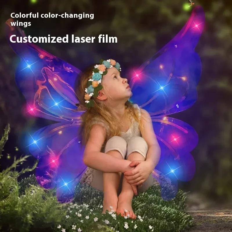 Children's Electric Butterfly Glowing Wing Toy Girl