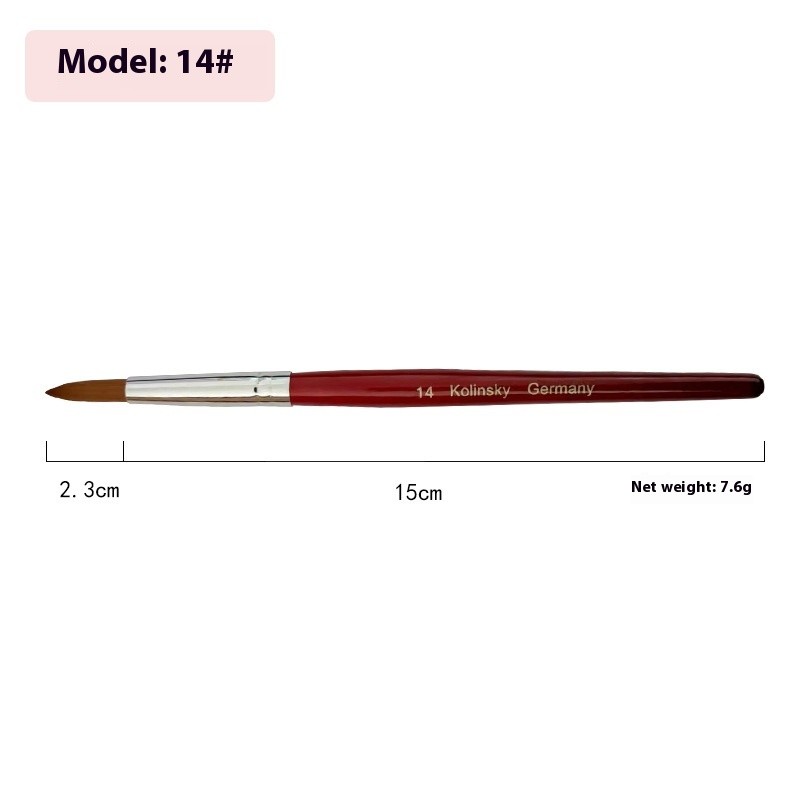 Nail Art Crystal Pen With A Round Tip Made Of Rosewood