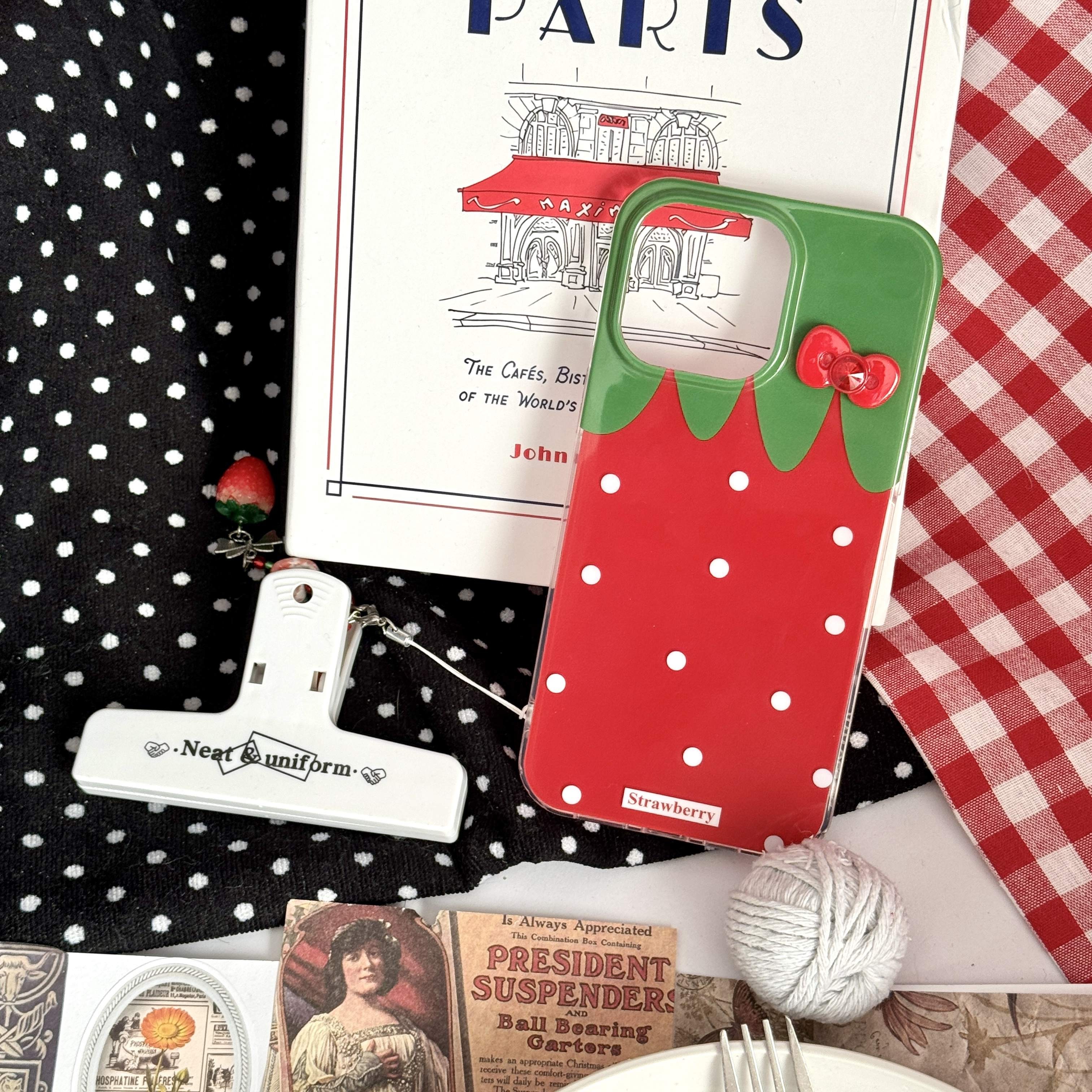 Ins Red Strawberry Silicone Anti Drop Phone Case