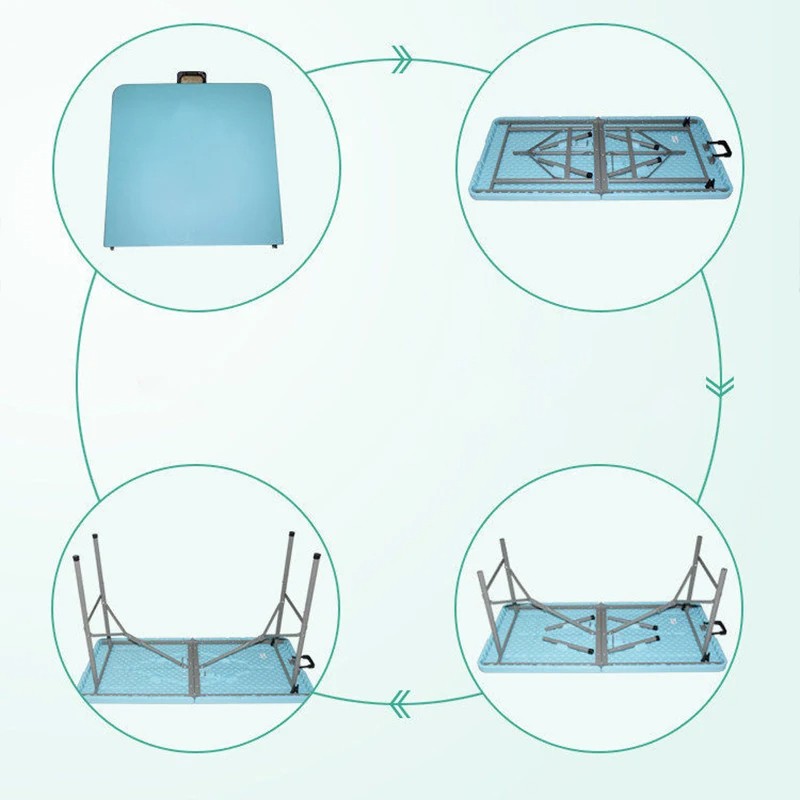 1.2M Length Folding Picnic Table: Outdoor Foldable Camping Table