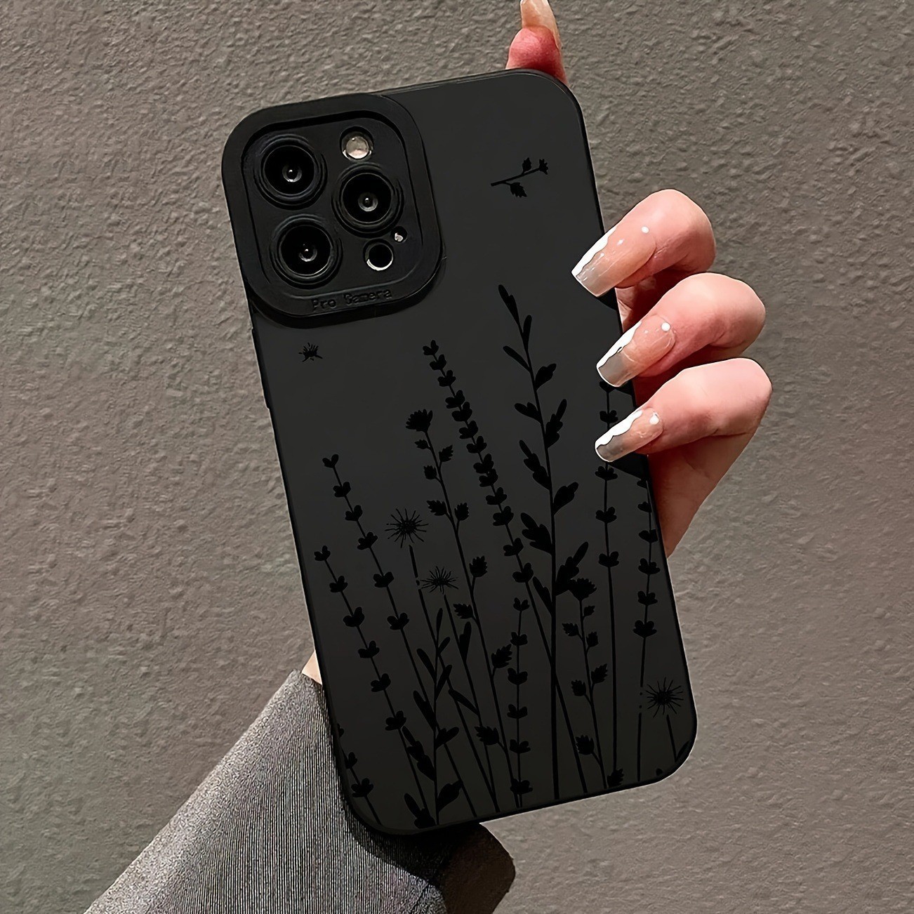 Flowers, Flowers And Branches Silicone Straight Edge Frosted Skin Feeling All-inclusive