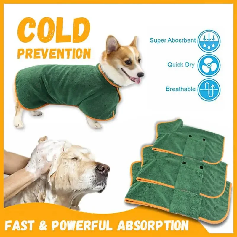 Ultra-Absorbent Microfiber Pet Bathrobe