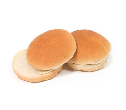 BUNS HAMBURGER PLAIN SLICED 4" 15s (TIP TOP 4790) [FZN]