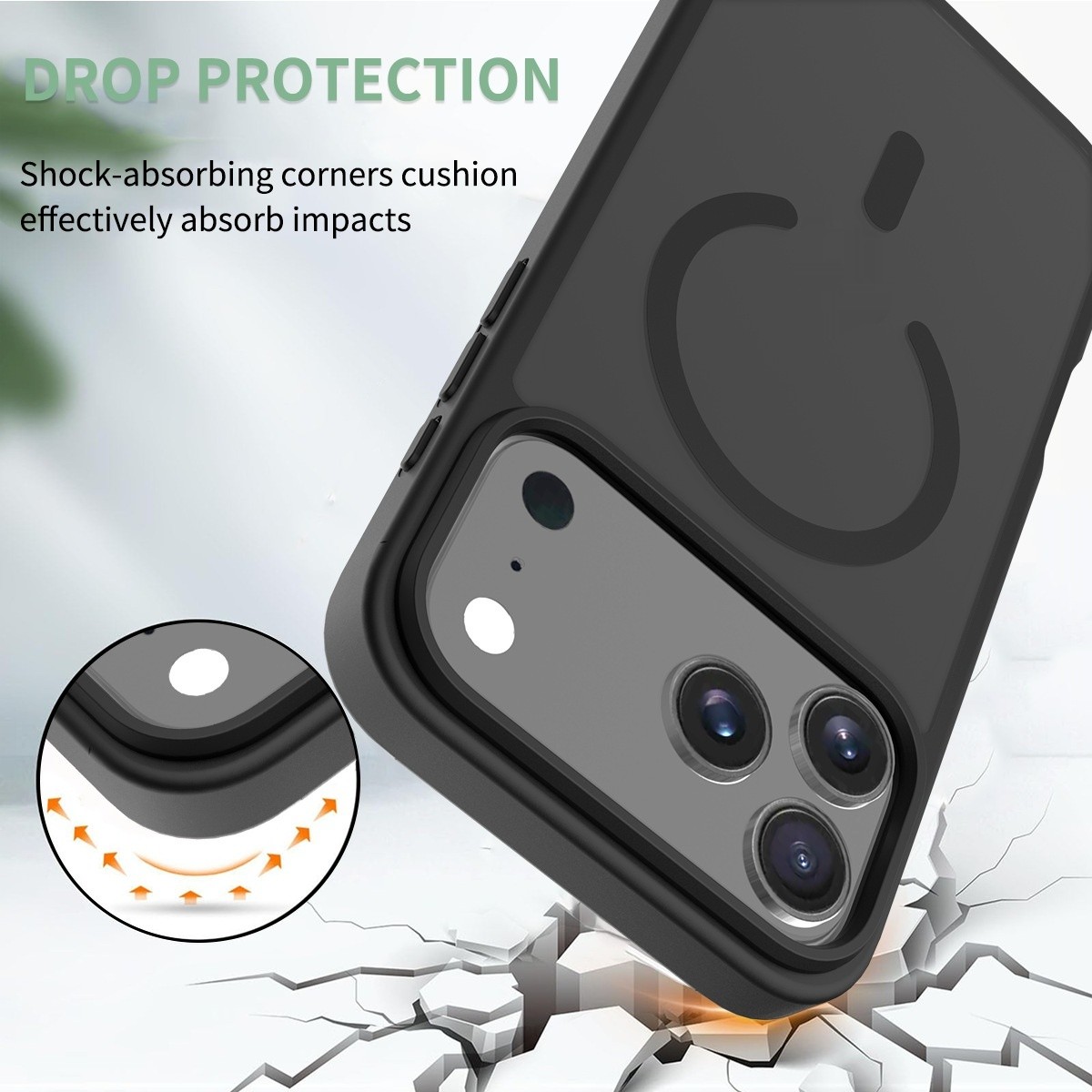 Frosted Skin Feeling Two-in-one Anti-drop Phone Shell